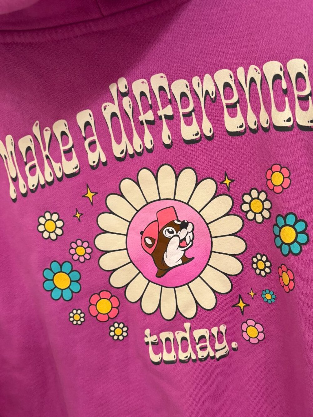 Buc-ees Purple Make a Difference Today‎ Hoodie Sweatshirt Hoodie size YL